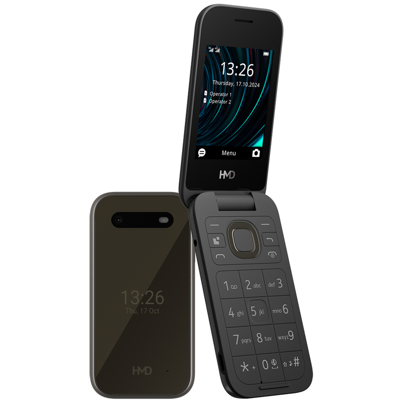 Мобилен телефон GSM HMD 2660 FLIP BLACK 2.80 ", ЗАДНА КАМЕРА 0.30 MPx Мобилен телефон GSM HMD 2660 FLIP BLACK 2.80 ", ЗАДНА КАМЕРА 0.30 MPx