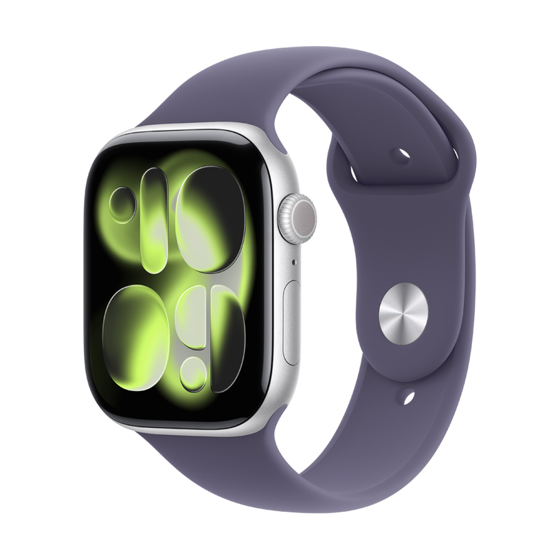 Smart watch APPLE WATCH S11 CELL SILVER ALUMIN CASE PURPLE FOG SPORT BAND S/M MFCP 46 MM, GPS, WLAN, HEART RATE MONITOR, SPO2 Smart watch APPLE WATCH S11 CELL SILVER ALUMIN CASE PURPLE FOG SPORT BAND S/M MFCP 46 MM, GPS, WLAN, HEART RATE MONITOR, SPO2
