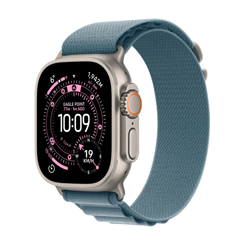 Смарт часовник APPLE WATCH ULTRA 3 CELL NATURAL TITANIUM BLUE ALPINE LOOP/L MEWP4 49 MM, GPS, WLAN, ПУЛСОМЕР, SPO2 Смарт часовник APPLE WATCH ULTRA 3 CELL NATURAL TITANIUM BLUE ALPINE LOOP/L MEWP4 49 MM, GPS, WLAN, ПУЛСОМЕР, SPO2