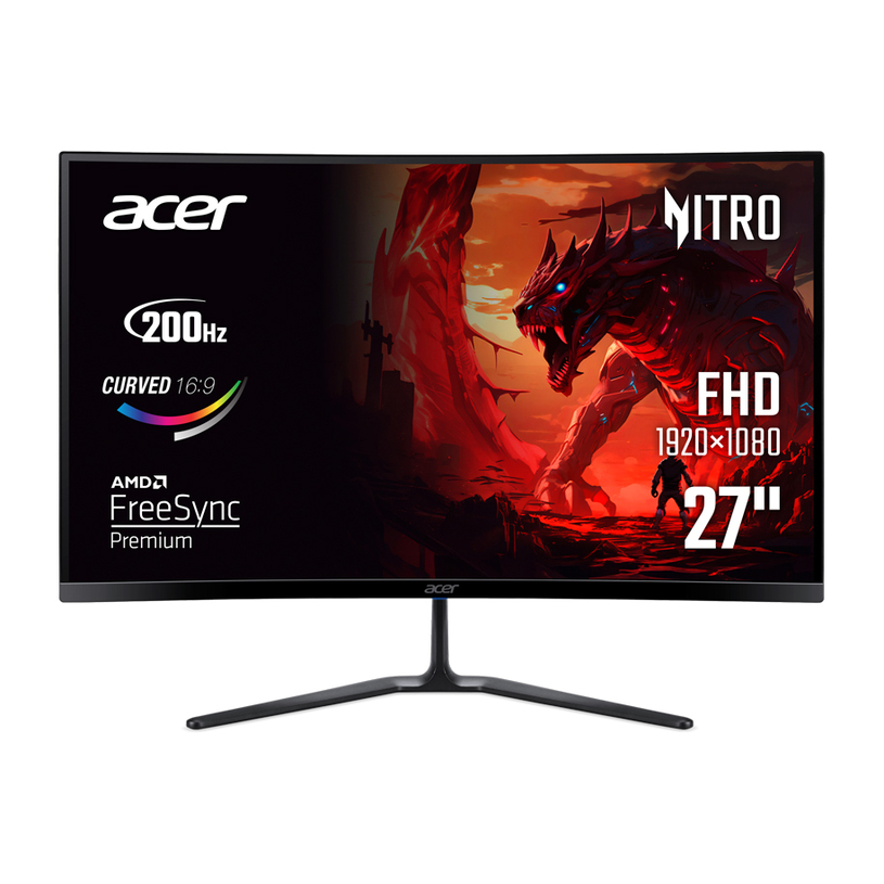 Монитор ACER Nitro ED270X0bmiipx UM.HE0EE.014 0.311 мм, 178°/178°, VA, 27.0 ", 68.6 см, 1920x1080, 200.00 Hz, 5.00 ms, HDMI, DisplayPort, ЧЕРЕН Монитор ACER Nitro ED270X0bmiipx UM.HE0EE.014 0.311 мм, 178°/178°, VA, 27.0 ", 68.6 см, 1920x1080, 200.00 Hz, 5.00 ms, HDMI, DisplayPort, ЧЕРЕН