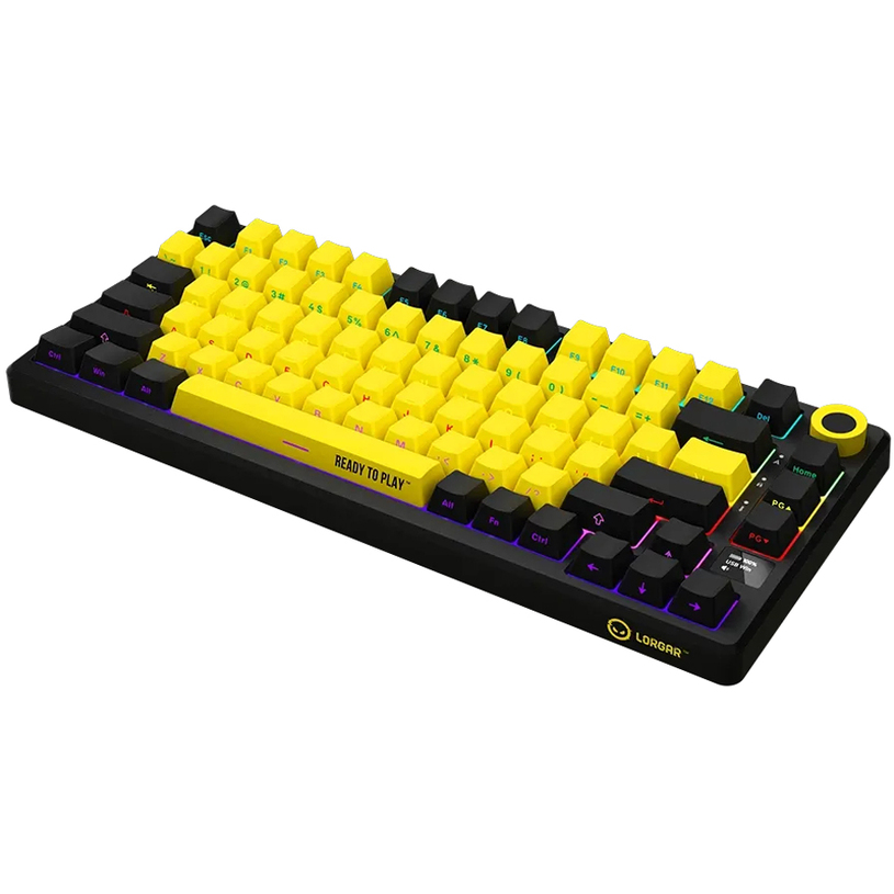 Безжична Клавиатура LORGAR KBP7075W BLACK YELLOW LRG-KBP7075W-YL-US Безжична Клавиатура LORGAR KBP7075W BLACK YELLOW LRG-KBP7075W-YL-US
