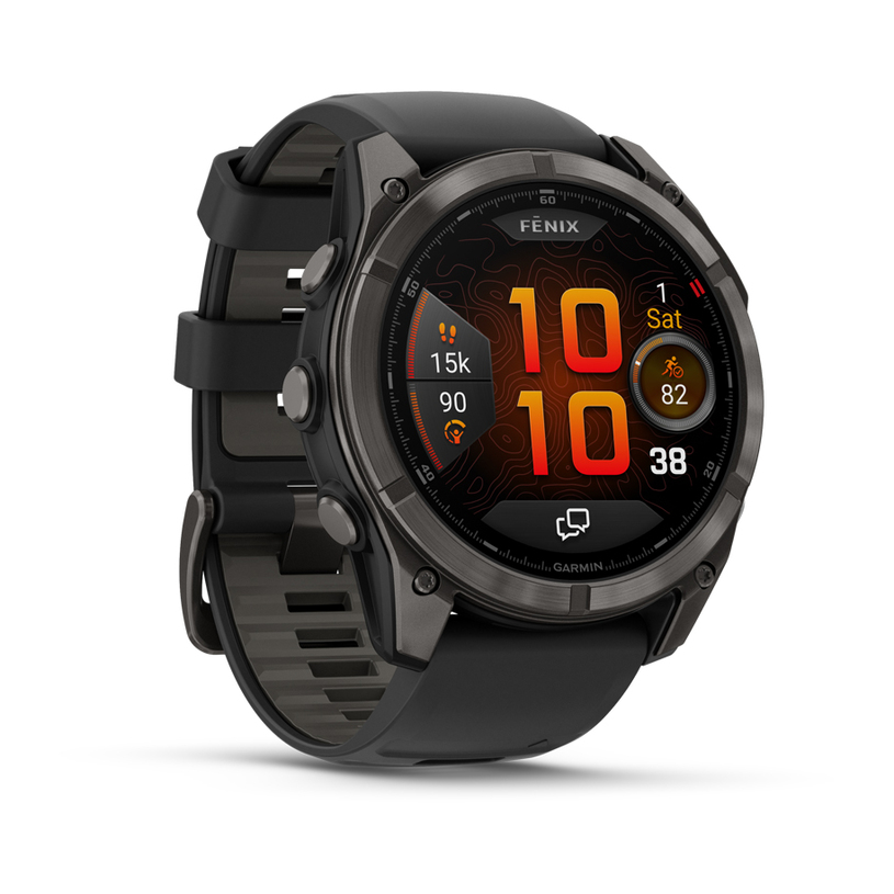 Smart watch GARMIN FENIX 8 PRO AMOLED SAPPHIRE 51 mm Black Silicone Band 51 MM, GPS, WLAN, HEART RATE MONITOR, SPO2 Smart watch GARMIN FENIX 8 PRO AMOLED SAPPHIRE 51 mm Black Silicone Band 51 MM, GPS, WLAN, HEART RATE MONITOR, SPO2