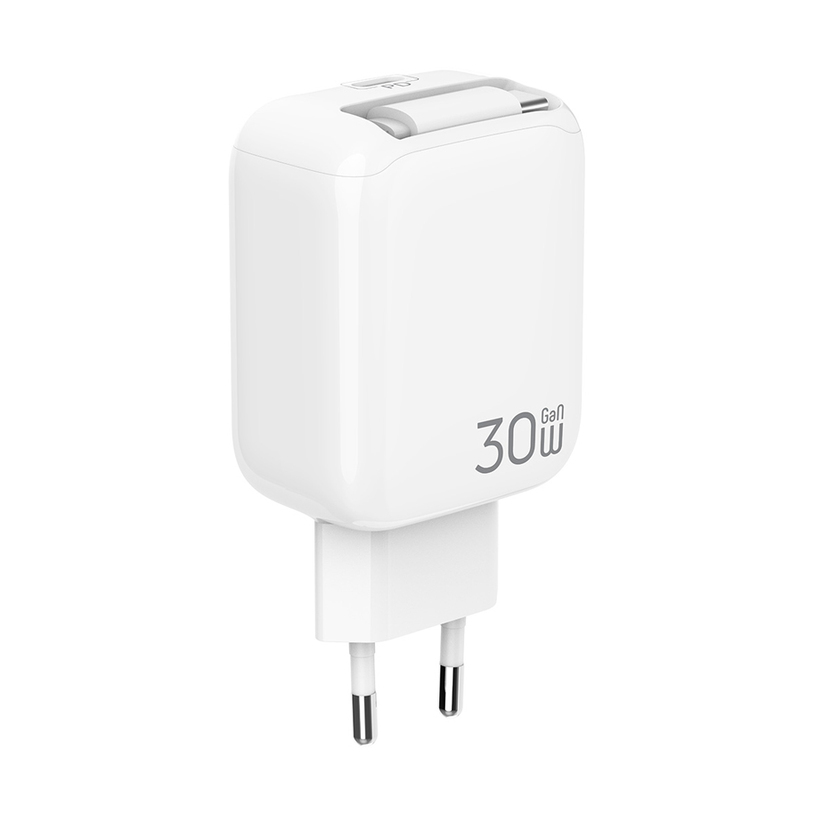 ЗАРЯДНО 220V XMART 30W + TYPE C WHITE USB-C PD ЗАРЯДНО 220V XMART 30W + TYPE C WHITE USB-C PD