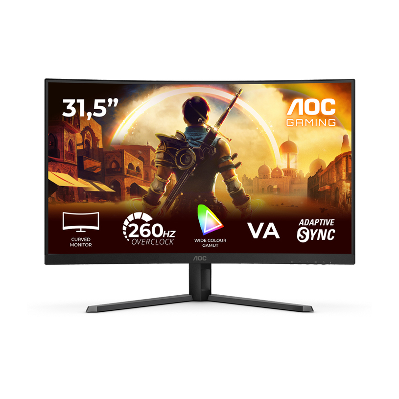 Монитор AOC C32G42ZE 0.363 мм, 178°/178°, VA, 31.5 ", 80.0 см, 1920x1080, 260.00 Hz, 4.00 ms, HDMI, DisplayPort, BLACK Монитор AOC C32G42ZE 0.363 мм, 178°/178°, VA, 31.5 ", 80.0 см, 1920x1080, 260.00 Hz, 4.00 ms, HDMI, DisplayPort, BLACK