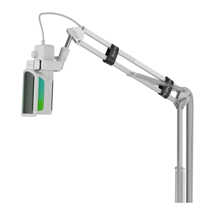 Studio Microphone with adjustable stand GENESIS RADIUM 251 USB WHITE NGM-2355 cardioid Studio Microphone with adjustable stand GENESIS RADIUM 251 USB WHITE NGM-2355 cardioid