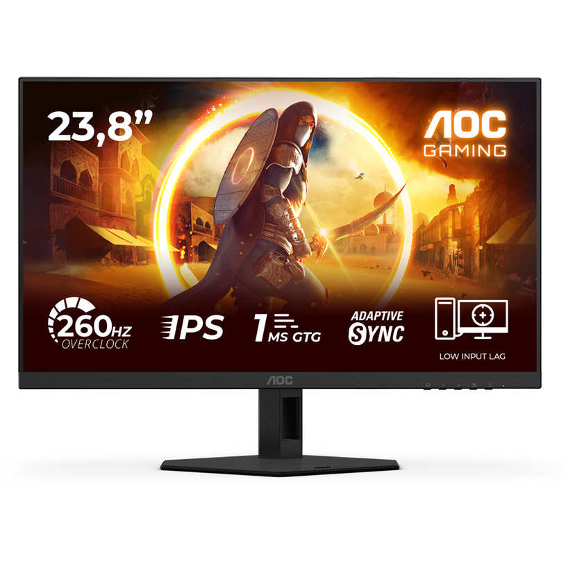 Monitor AOC 24G4ZRE 0.274 мм, 178°/ 178°, IPS, 23.8 ", 60.5 см, 1920x1080, 260.00 Hz, 1.00 ms, HDMI, DisplayPort, BLACK Monitor AOC 24G4ZRE 0.274 мм, 178°/ 178°, IPS, 23.8 ", 60.5 см, 1920x1080, 260.00 Hz, 1.00 ms, HDMI, DisplayPort, BLACK