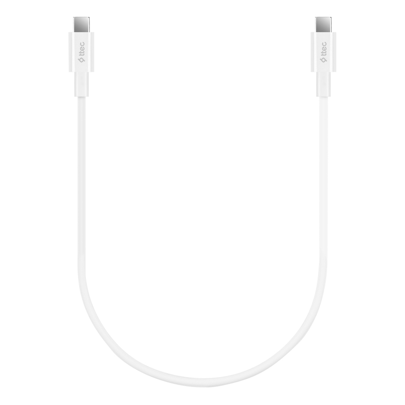 КАБЕЛ TTEC TYPE-C 0.3m 60W WHITE КАБЕЛ TTEC TYPE-C 0.3m 60W WHITE