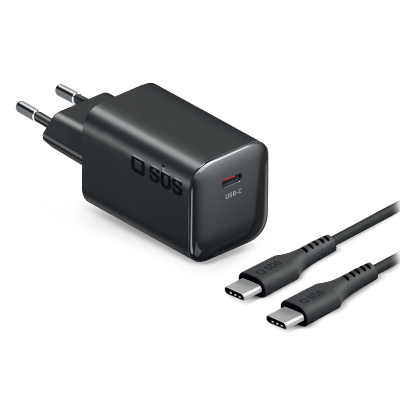 Зарядно устройство за лаптоп SBS 220V 65W PD GaN 1xUSB-C 41247 Black USB-C Cable 2 m Зарядно устройство за лаптоп SBS 220V 65W PD GaN 1xUSB-C 41247 Black USB-C Cable 2 m