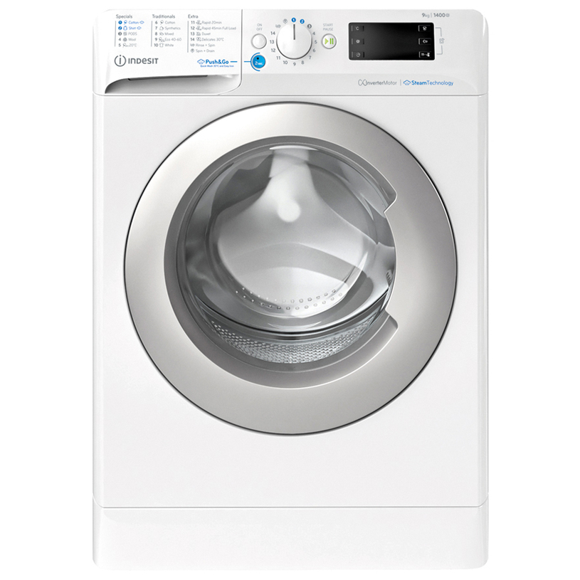Washing machine INDESIT BWE 91496X WSV EE 9.0 kg, 1400 об/min Washing machine INDESIT BWE 91496X WSV EE 9.0 kg, 1400 об/min