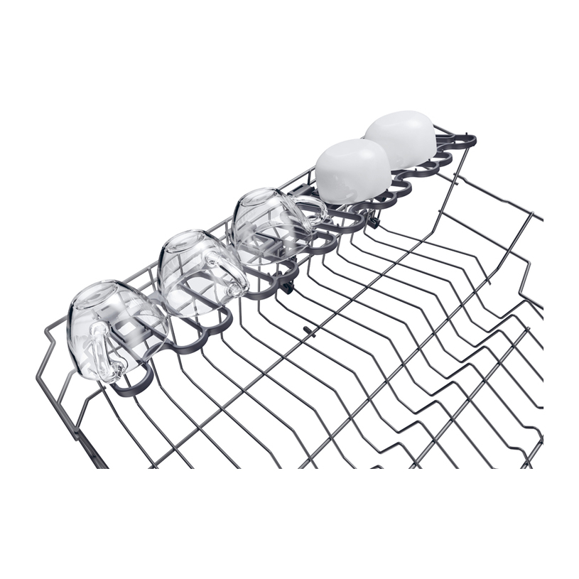 Third cutlery rack with loading guide
