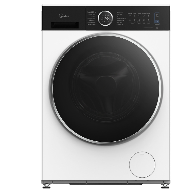 Пералня MIDEA MF205W80BA30/W-BK 8.0 kg, 1400 об/min, ИНВЕРТОРЕН МОТОР Пералня MIDEA MF205W80BA30/W-BK 8.0 kg, 1400 об/min, ИНВЕРТОРЕН МОТОР