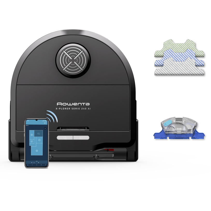 Прахосмукачка робот ROWENTA X-PLORER SERIES 240+ AI RR9675WH , ANIMAL & ALLERGY, ПОЧИСТВАНЕ С МОП Прахосмукачка робот ROWENTA X-PLORER SERIES 240+ AI RR9675WH , ANIMAL & ALLERGY, ПОЧИСТВАНЕ С МОП