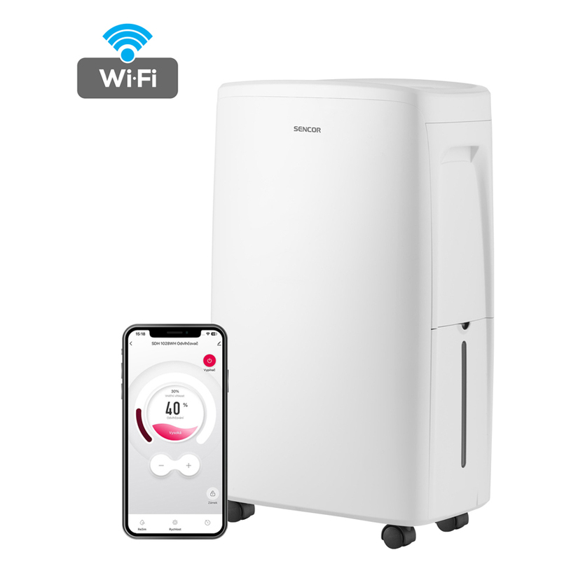 Обезвлажнител SENCOR SDH 1028WH , КАПАЦИТЕТ 6 L, WI-FI 1.50 L, WI-FI УПРАВЛЕНИЕ, 43.00 dB(A) Обезвлажнител SENCOR SDH 1028WH , КАПАЦИТЕТ 6 L, WI-FI 1.50 L, WI-FI УПРАВЛЕНИЕ, 43.00 dB(A)