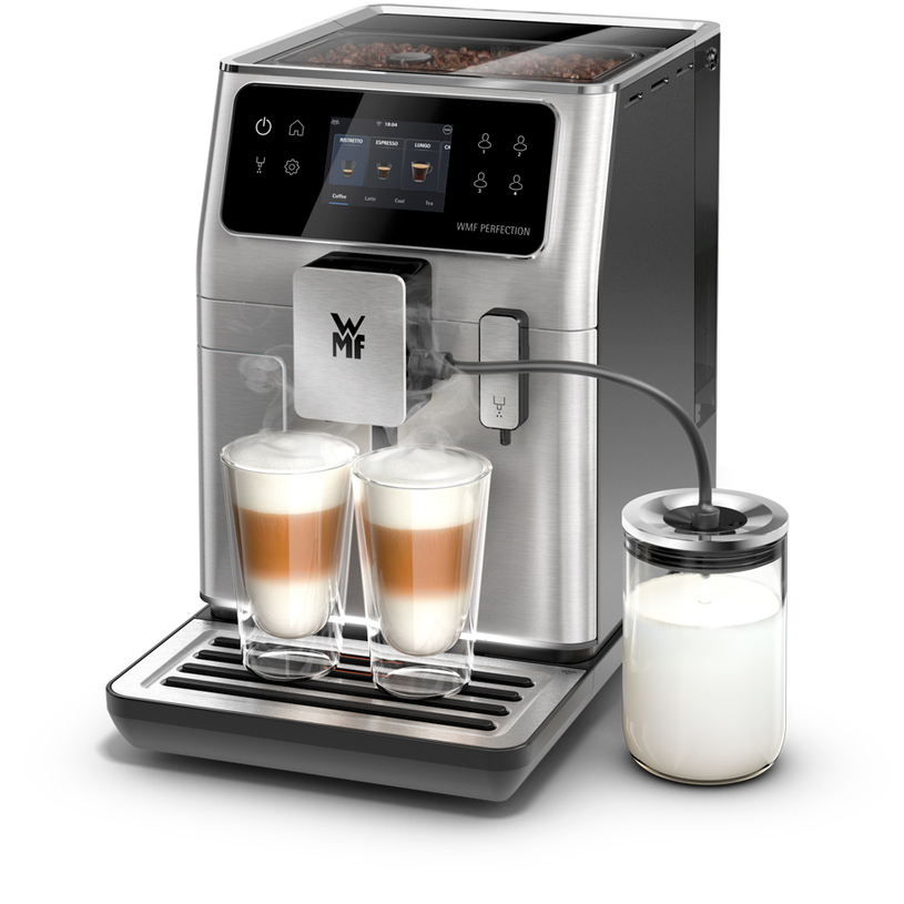Twin thermoblock for dense milk foam