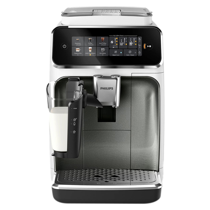 Кафеавтомат PHILIPS LatteGO EP3343/70 SilentBrew технология 1800.00 ml, АВТОМАТИЧНА КАПУЧИНО СИСТЕМА, 15.00 bar, ОПЦИЯ ЗА МЛЯНО КАФЕ, БЯЛ Кафеавтомат PHILIPS LatteGO EP3343/70 SilentBrew технология 1800.00 ml, АВТОМАТИЧНА КАПУЧИНО СИСТЕМА, 15.00 bar, ОПЦИЯ ЗА МЛЯНО КАФЕ, БЯЛ