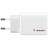 ЗАР. VERBATIM ESSENTIALS GaN 65W White ЗАР. VERBATIM ESSENTIALS GaN 65W White