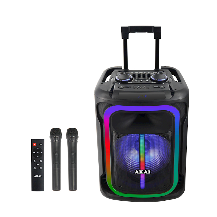 Аудио система AKAI ABTS-15 PRO VOLCANO, парти колона 75 W с Bluetooth и микрофони
