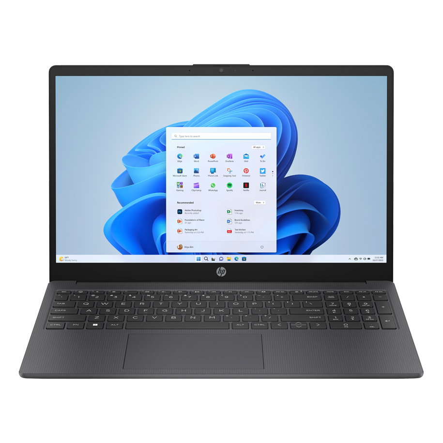 Лаптоп HP 15-FC0027NU C86KDEA, 15.6", AMD Ryzen 5 7520U, RAM 16 GB, SSD 512 GB, AMD Radeon Graphics, Windows 11, Chalkboard Gray