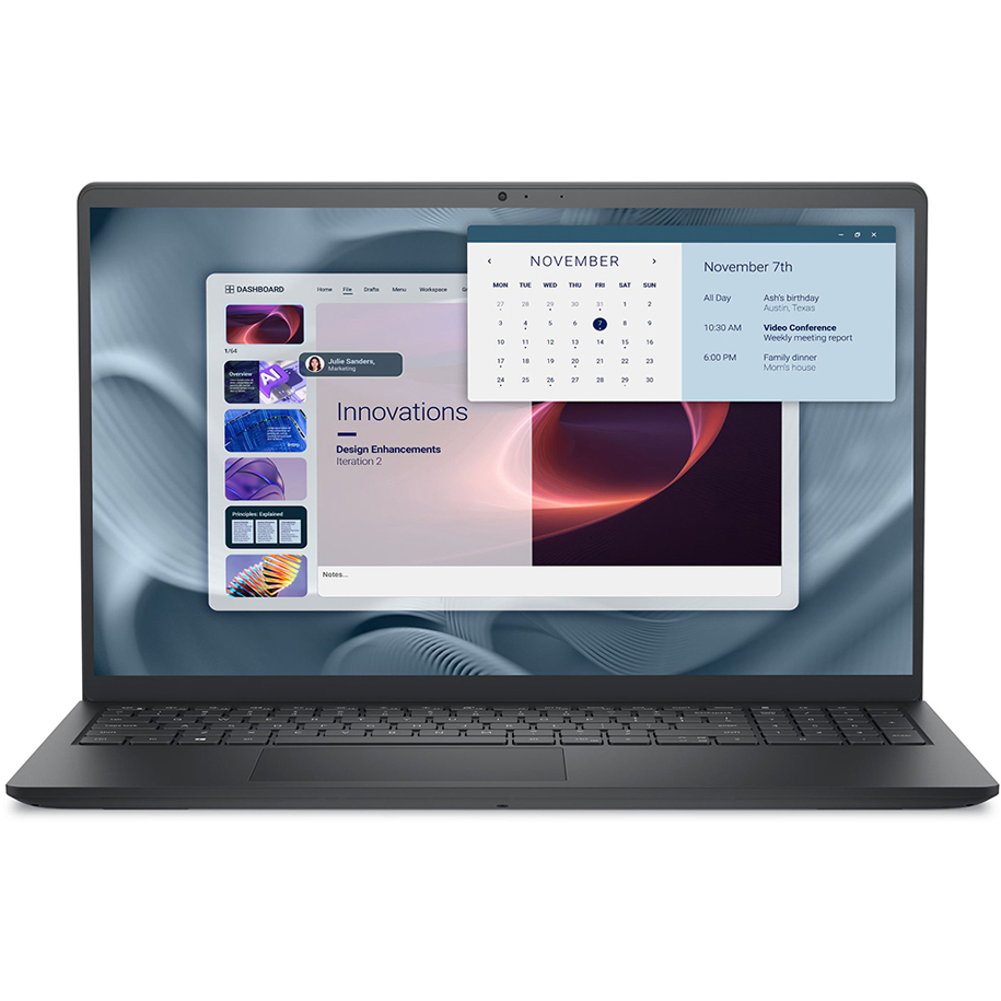 Лаптоп DELL Pro 15 Essential PV15250_RPLU_005_P_UBU 15.6", Intel Core i5-1334U, RAM 16 GB, SSD 512 GB, Intel UHD Graphics, Black