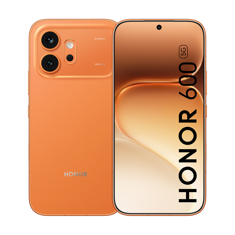 HONOR 600 5G Smartphone, 6.57", 512 GB, 8 GB RAM, 200+12 MP, Orange