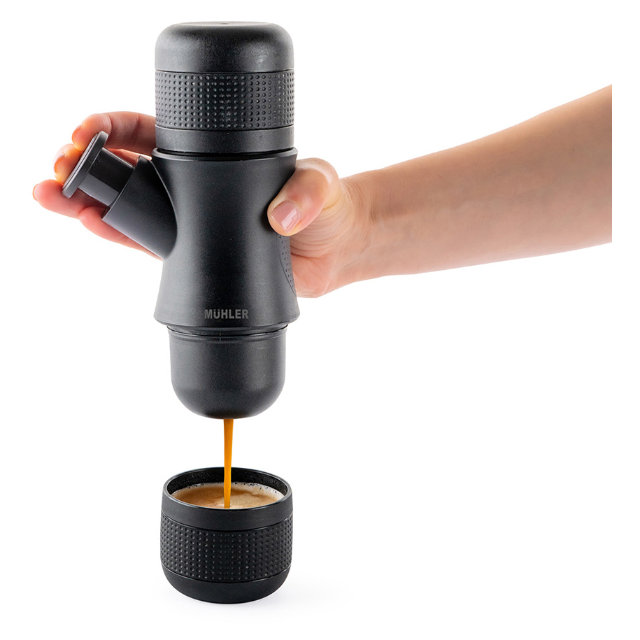 Muhler MCM-99H Portable Manual Espresso Maker, 8 bar, Black