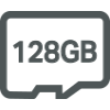 Up to 128 GB Micro SD (not included)